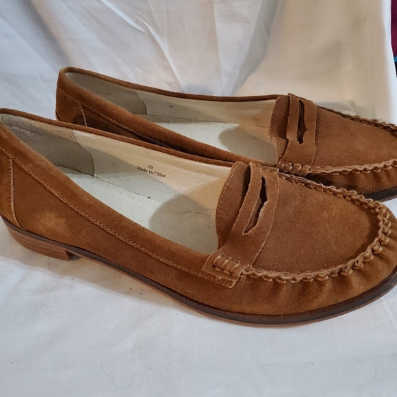 Suede Browns J Jill Leather Driving Mocassin Women Size 11 - Picture 3 of 3